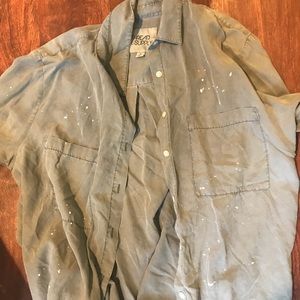 Loose olive green shirt